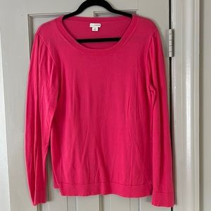 J Crew pink teddy sweater